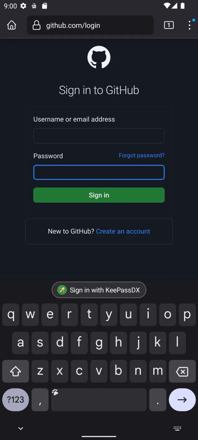 KeePassDX screenshot