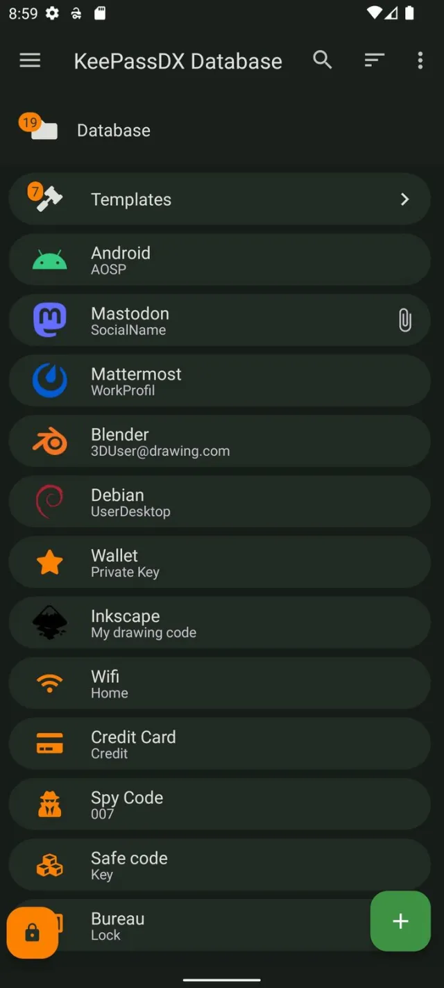 KeePassDX screenshot