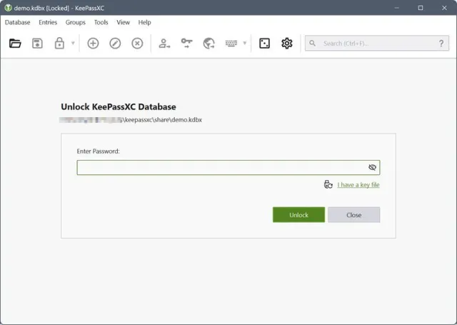 KeePassXC screenshot