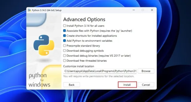 Python screenshot