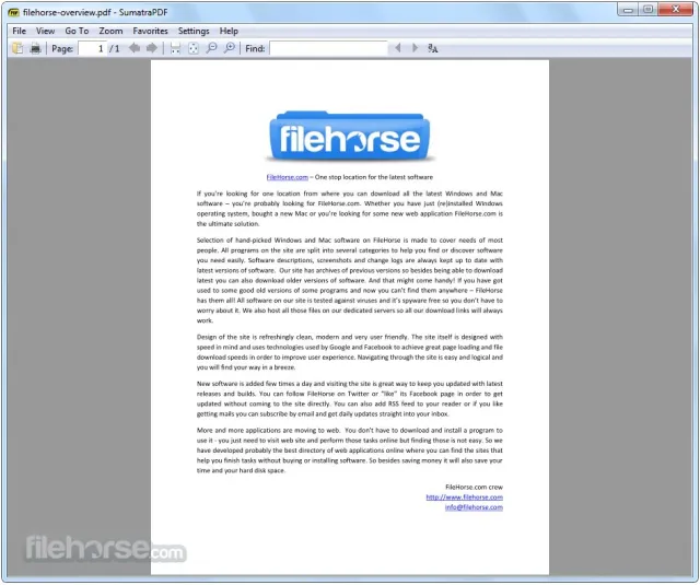 Sumatra PDF screenshot