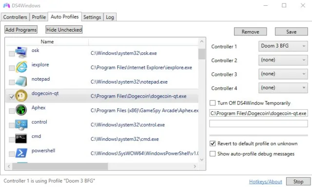 DS4Windows screenshot