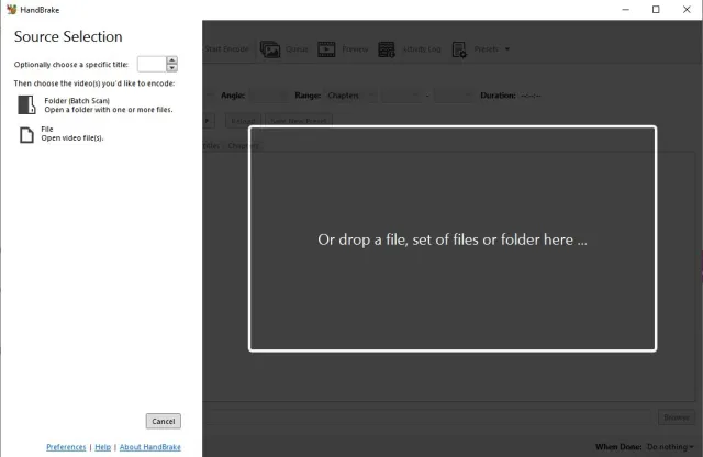 HandBrake screenshot