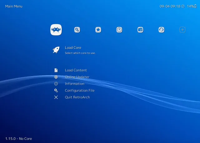 RetroArch screenshot