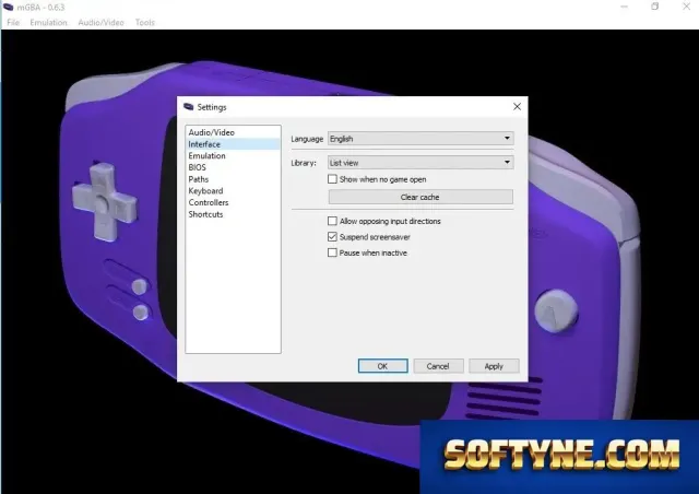 mGBA (Game Boy Advance Emulator) screenshot