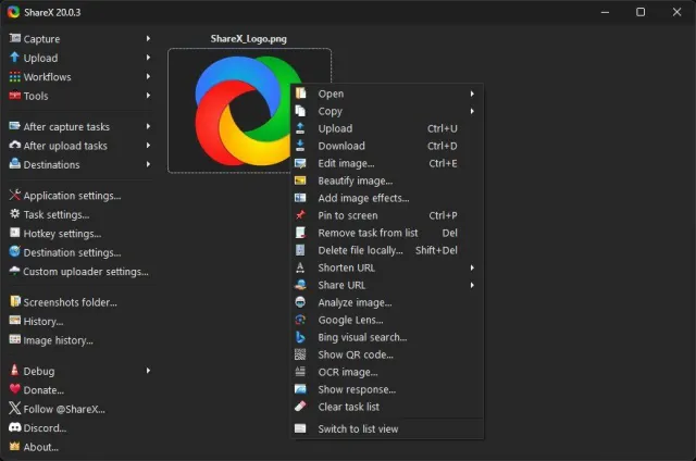 ShareX screenshot