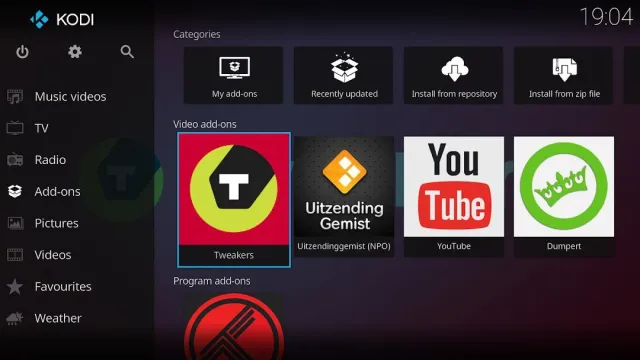 Kodi for Android screenshot