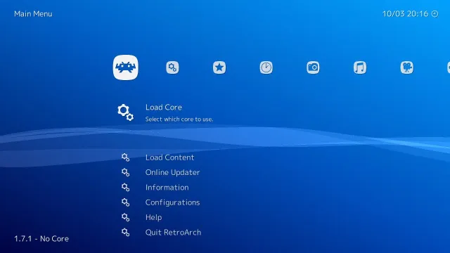RetroArch screenshot