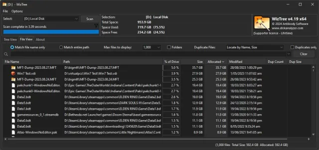 WizTree screenshot