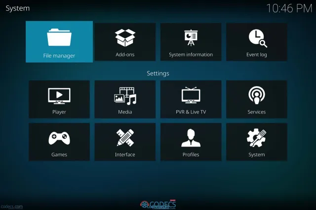 Kodi screenshot