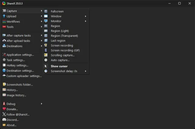 ShareX screenshot