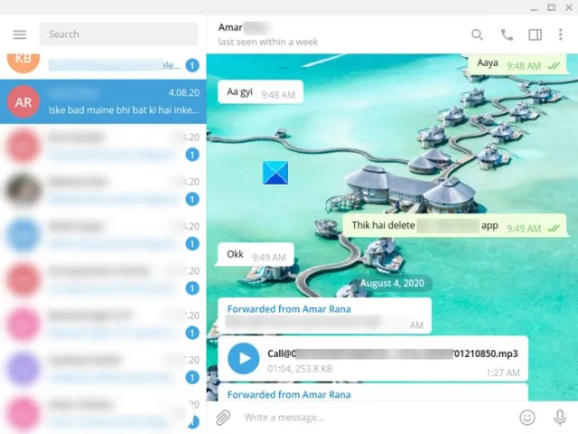Telegram Desktop screenshot